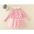 Frühling Kinder Mädchen stricken Pullover Kleider Baby Mädchen Tüll Spitze Tutu Winter Prinzessin Pullover Pullover